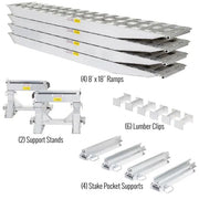 23-18-192-02-02-MLL-2 8 L x 18 W 2 Bunk Load Leveler  4 Ramp System for 18 H Step Deck Trailers - 23500 lb Capacity