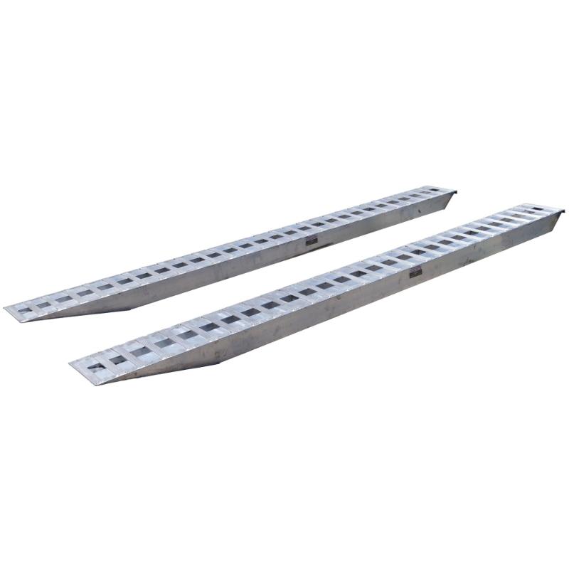 HD Ramps Aluminum Heavy Equipment Ramps | 7,000-12,000 lb per Axle | Hook End | 7 ft 6 in - 14 ft L x 14-16 in W | Sold in Pairs