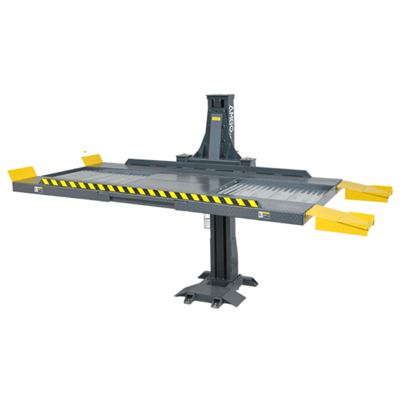 SPL-7 7,000lbs Capacity Single Post Parking Lift Side View without a car