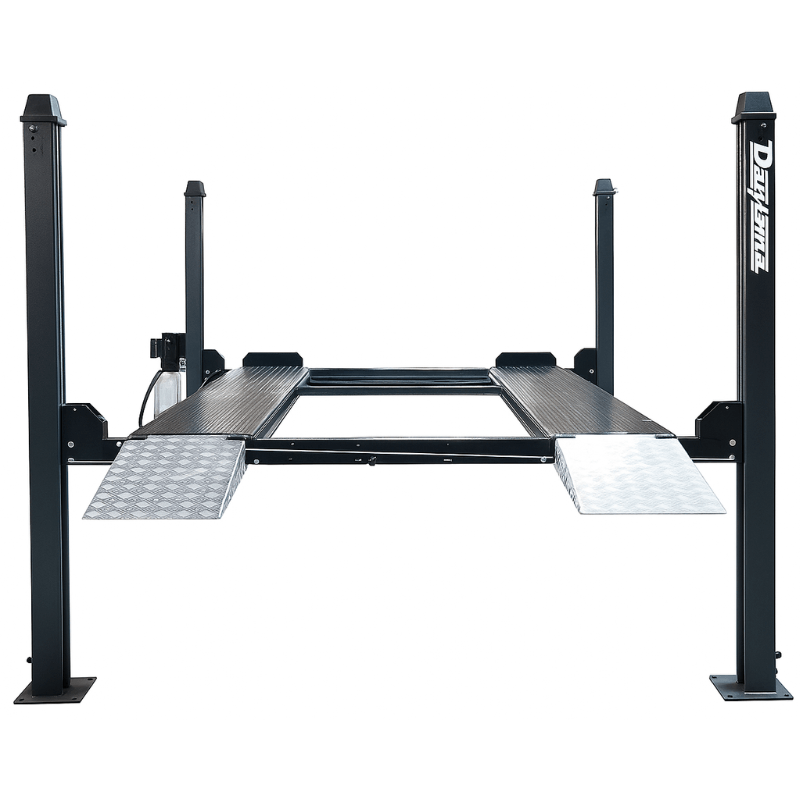 Daytona LFPP10-XLT 10,000lb 4-Post Parking Lift Extra Long Extra Tall Front View