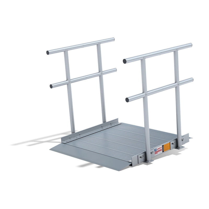 Rampit USA Semi-Portable Aluminum Curb Wheelchair Ramp with Optional Handrails | Empower Series