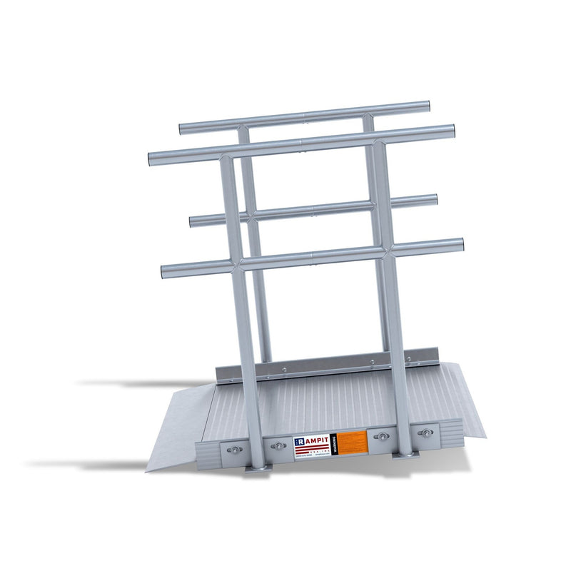 Rampit USA Semi-Portable Aluminum Curb Wheelchair Ramp with Optional Handrails | Empower Series