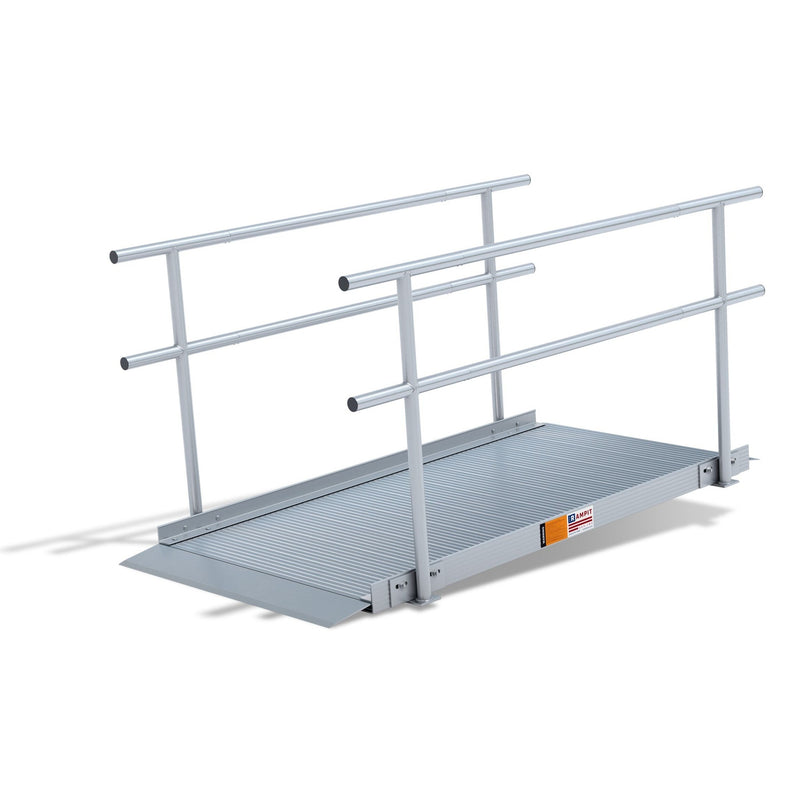 Rampit USA Semi-Portable Aluminum Curb Wheelchair Ramp with Optional Handrails | Empower Series