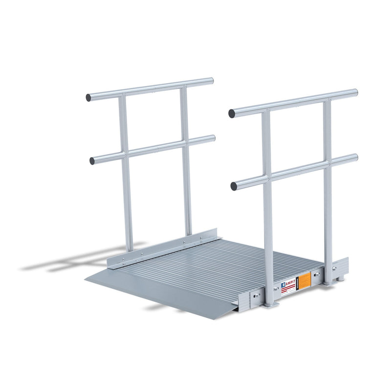Rampit USA Semi-Portable Aluminum Butt Wheelchair Ramp with Optional Handrails | Empower Series