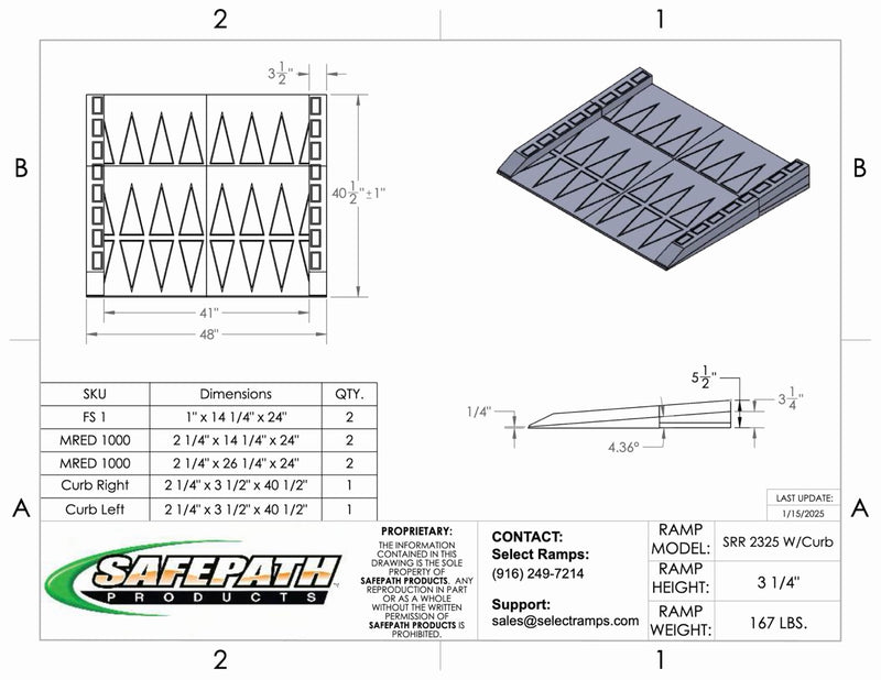 SafePath SafeResidential Rubber Threshold Ramp- ADA Compliant