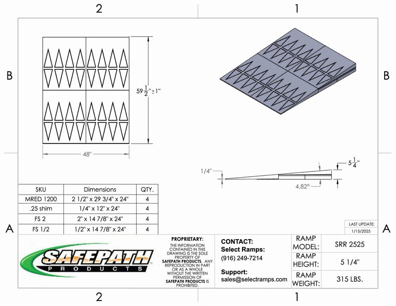 SafePath SafeResidential Rubber Threshold Ramp- ADA Compliant