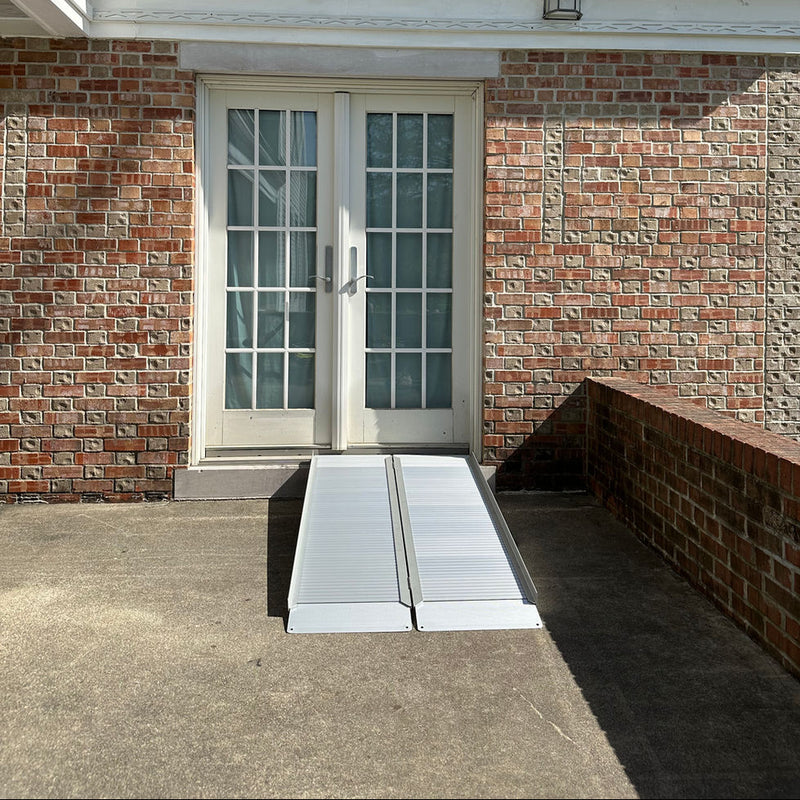 AlumiRamp Alumilite HD Folding Curb Ramp | Anodized Aluminum | 32" Wide | 600 lb Capacity