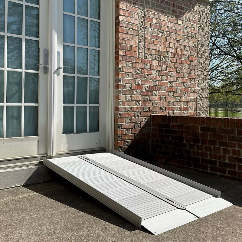 AlumiRamp Alumilite HD Folding Curb Ramp | Anodized Aluminum | 32" Wide | 600 lb Capacity