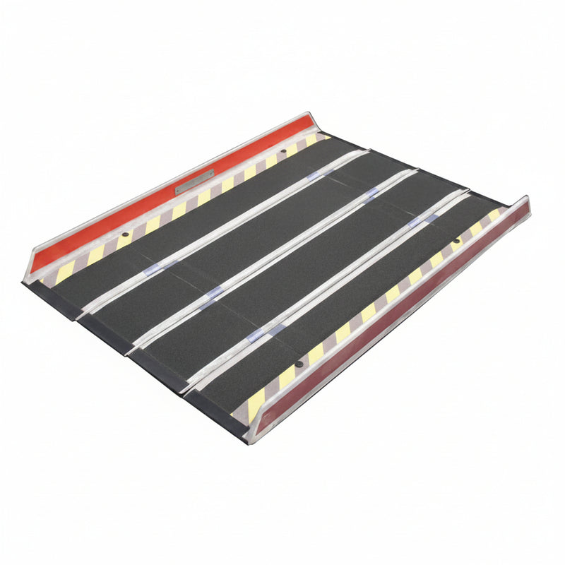 DECPAC Multipurpose Folding Fiberglass Wheelchair Ramp with Edge Barrier | Portable | 660 lb Capacity | MPEB44 / MPEB55 / MPEB66