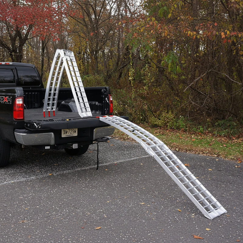 Five Star Folding Aluminum Arch Ramp Pair | Loading Ramps for Trucks & Trailers