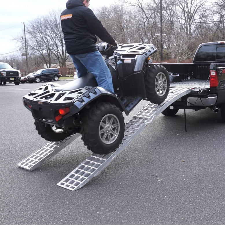 Five Star Folding Aluminum Arch Ramp Pair | Loading Ramps for Trucks & Trailers