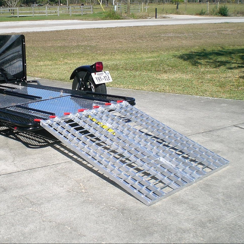 Five Star Bi-Fold Aluminum Motorcycle Ramp | Double Tread Rod Loading Ramp