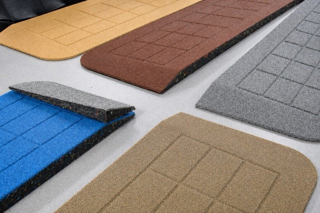 SafePath EZEdge StoneCap Colored Rubber Threshold Ramp - 1.25″ H  x 46" W - ADA Compliant
