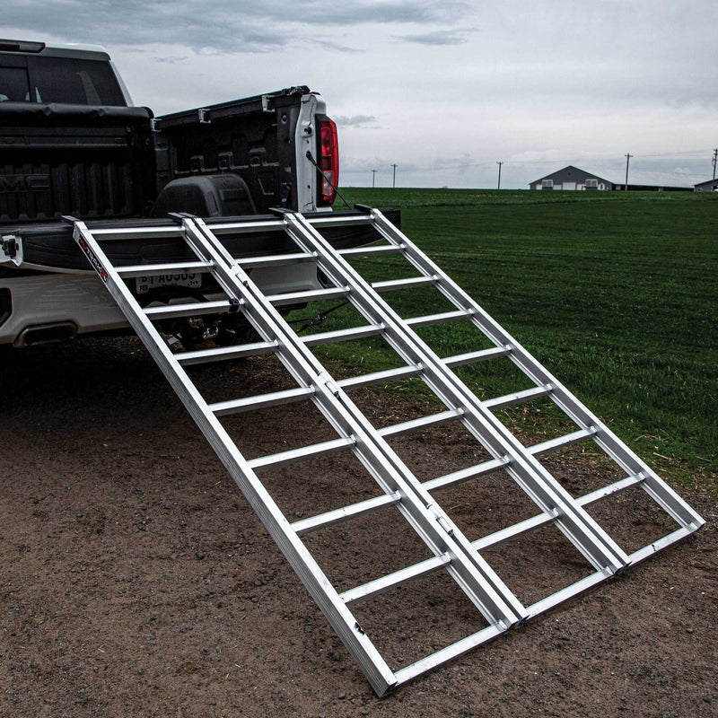 Yutrax 69 in Tri-Fold UTV Ramps | 48-50 in Wide | 1750-2200 lb | Spans Tailgate
