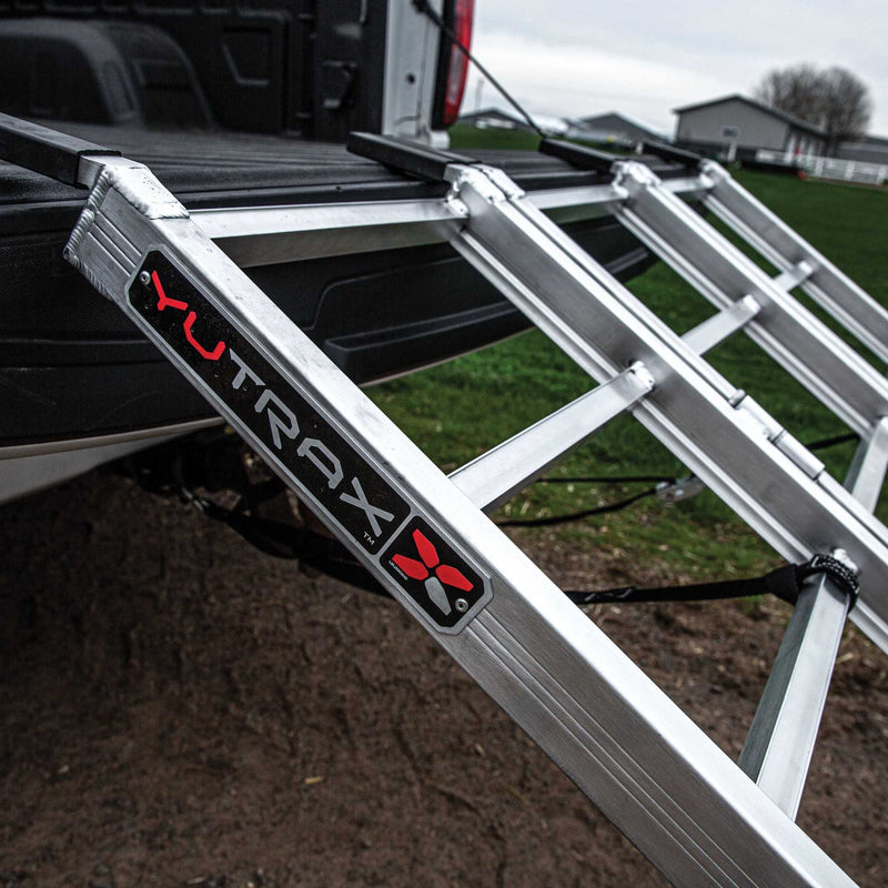 Yutrax 69 in Tri-Fold UTV Ramps | 48-50 in Wide | 1750-2200 lb | Spans Tailgate