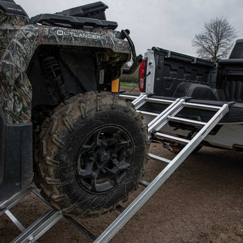 Yutrax 69 in Tri-Fold UTV Ramps | 48-50 in Wide | 1750-2200 lb | Spans Tailgate