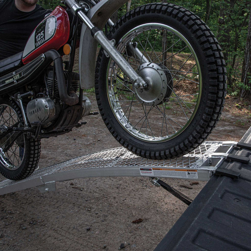 Yutrax 89 in Folding Arched Motorcycle Loading Ramp | 12-1/2 in Wide | 750 lb | Single