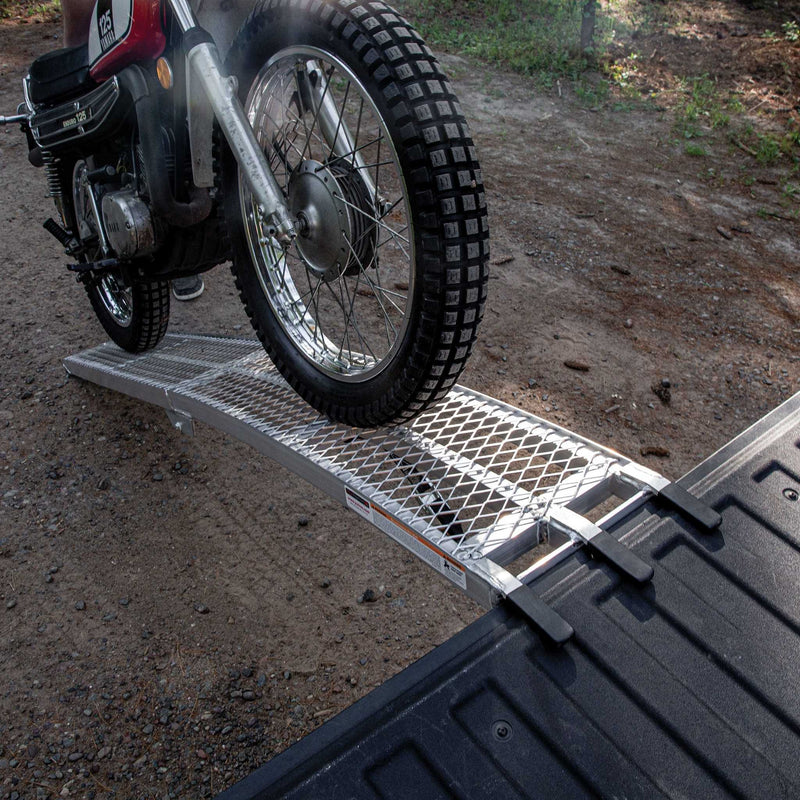 Yutrax 89 in Folding Arched Motorcycle Loading Ramp | 12-1/2 in Wide | 750 lb | Single