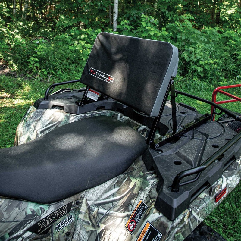 Yutrax Universal Mount ATV Backrest | 3-Position Recline | Powder-Coated Steel
