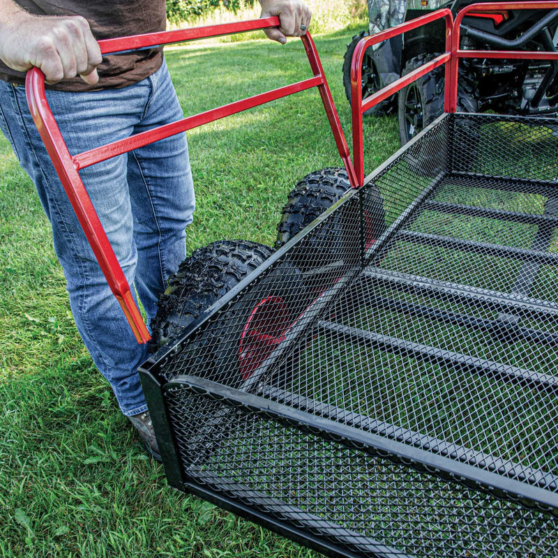 Yutrax X4 Four Wheel ATV Trailer | 1,250 lb | 20.5 cu ft | 88 in x 55-1/2 in | Steel | Pivoting Tracking Beams