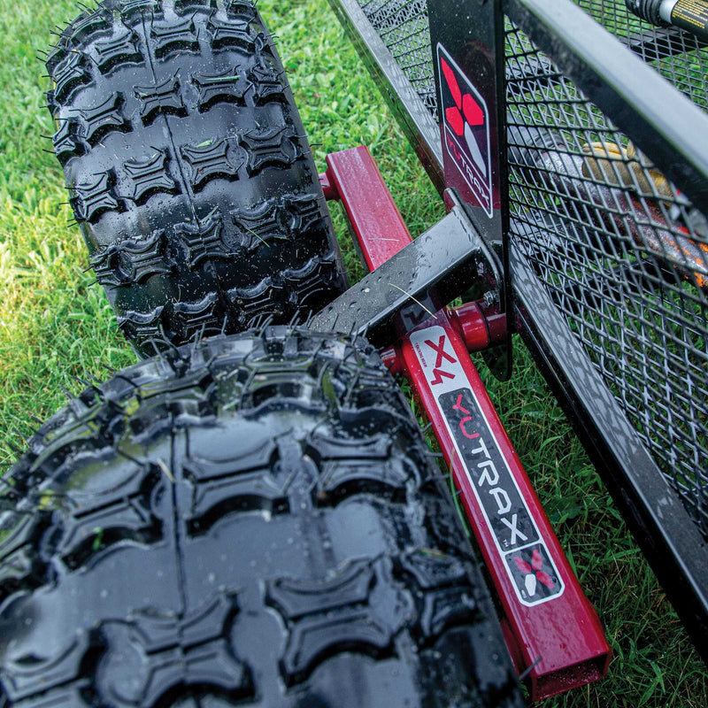 Yutrax X4 Four Wheel ATV Trailer | 1,250 lb | 20.5 cu ft | 88 in x 55-1/2 in | Steel | Pivoting Tracking Beams