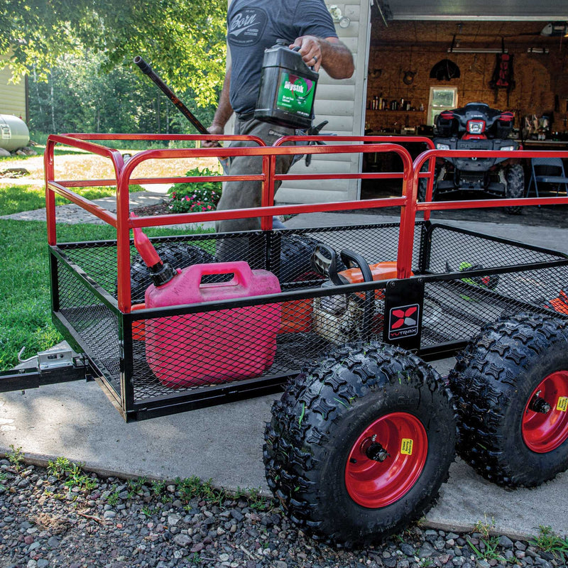 Yutrax X4 Four Wheel ATV Trailer | 1,250 lb | 20.5 cu ft | 88 in x 55-1/2 in | Steel | Pivoting Tracking Beams