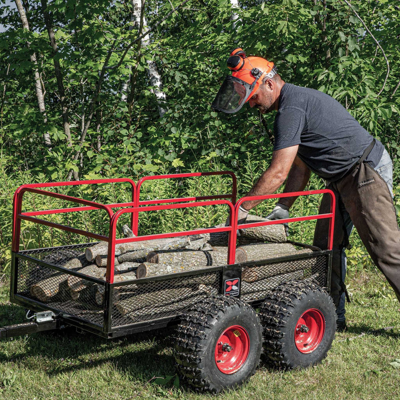Yutrax X4 Four Wheel ATV Trailer | 1,250 lb | 20.5 cu ft | 88 in x 55-1/2 in | Steel | Pivoting Tracking Beams