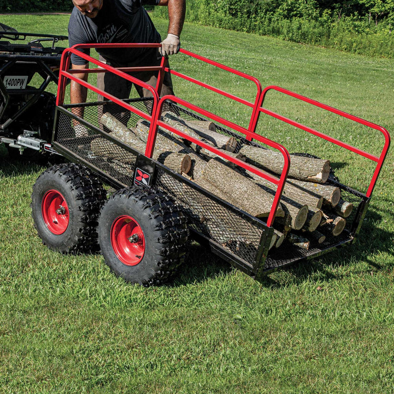 Yutrax X4 Four Wheel ATV Trailer | 1,250 lb | 20.5 cu ft | 88 in x 55-1/2 in | Steel | Pivoting Tracking Beams