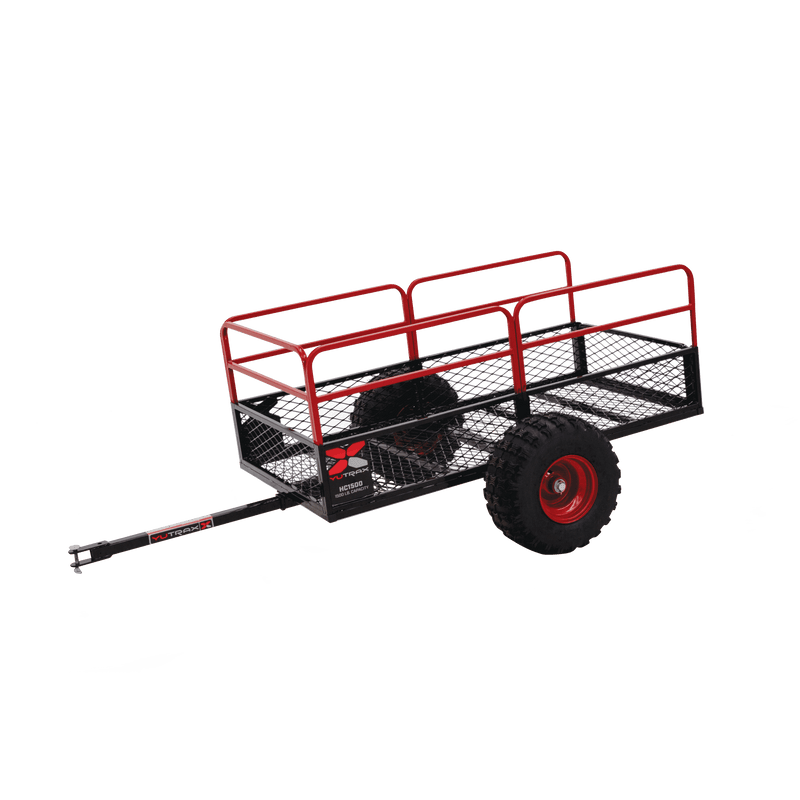 Yutrax HC1500 ATV Utility Trailer | 1,500 lb | 22 cu ft | 88 in x 50 in | Steel | Removable Rails