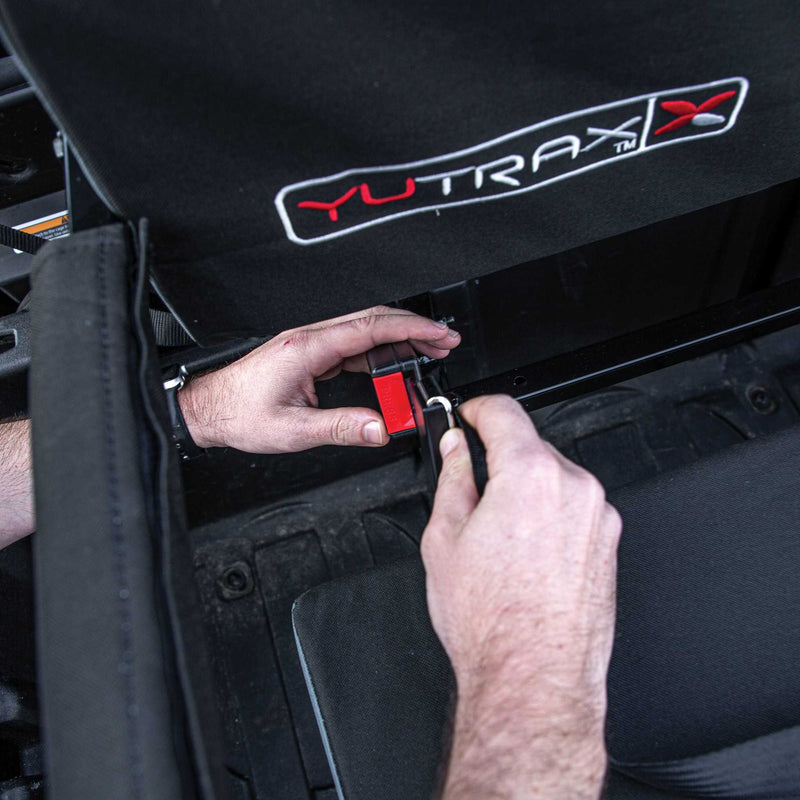 Yutrax Universal Mount UTV Jump Seat | Seats 2 | Seat Belts Included | Powder-Coated Steel