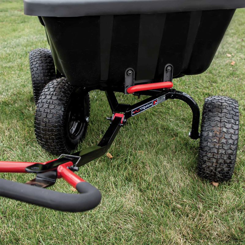 Yutrax Work Wagon Tow Behind Dump Cart | 1,800 lb | 16 cu ft | Poly Tub | Steel Frame