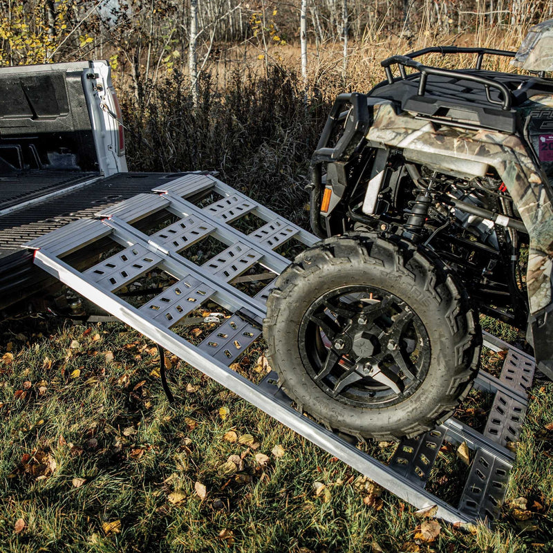 Yutrax 69 in Tri-Fold UTV Ramps | 48-50 in Wide | 1750-2200 lb | Spans Tailgate