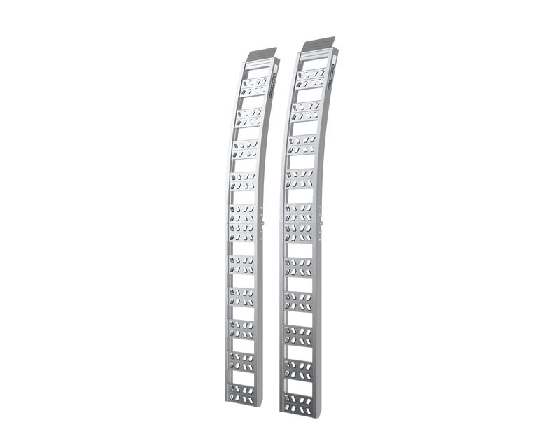 Yutrax Folding Loading Ramps | Arched | 90 in x 12 in | 1,500 lb Capacity | Embossed Rung | Pair