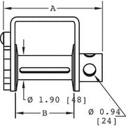 Cargo Equipment Corp Double L-Track Sliding Winch for Flatbed Trailers | 5,400 lb WLL | 16,200 lb Break Strength