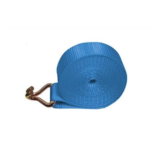 Cargo Equipment Corp 2 in Replacement Adjustable Strap End with Wire Hook | 25 ft | Blue