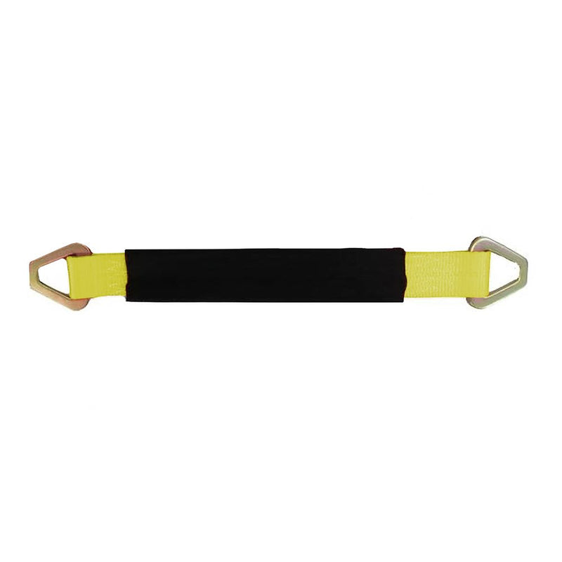Cargo Equipment Corp 2 in Axle Strap with Protective Sleeve | 3,333 lb WLL | 12 in | Yellow