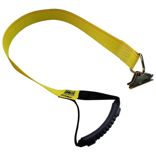 Cargo Equipment Corp E-Track Driver Assist Pull Handle Strap | Delta Ring | Rubber Handle | Yellow